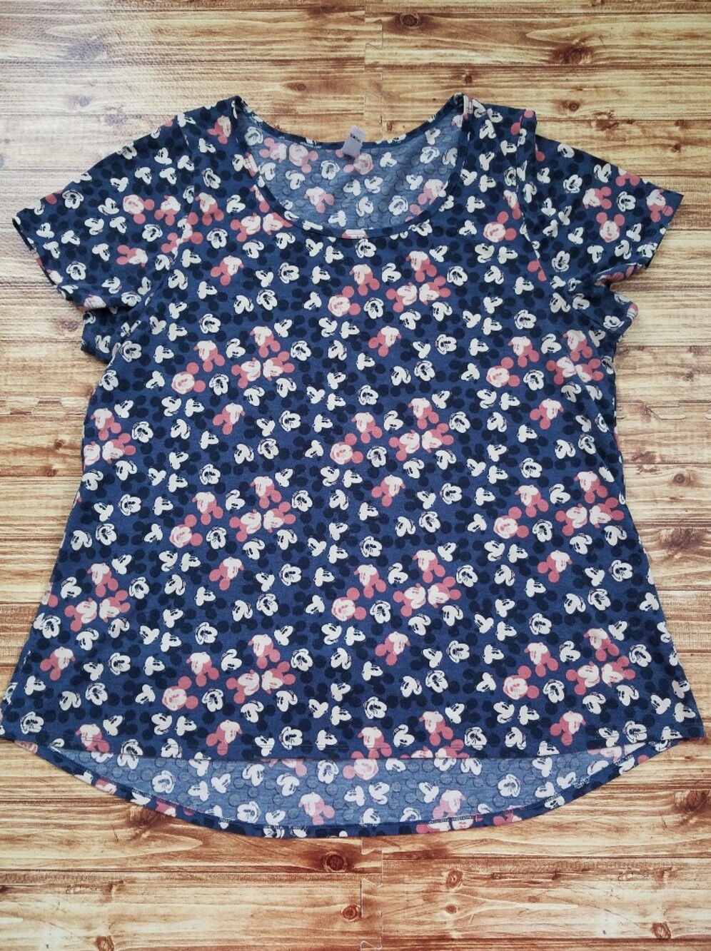 Disney LuLaRoe Classic T Shirt Mickey Mouse Blue High Low Top 2XL